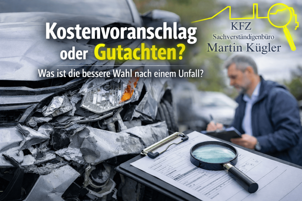 Kostenvoranschlag oder Gutachten | Kfz Gutachter Kügler